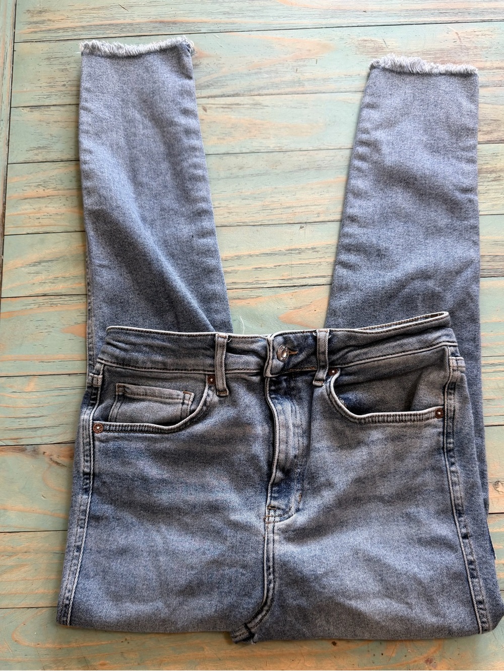 We The Free Light Blue High-Rise Skinny Jeans